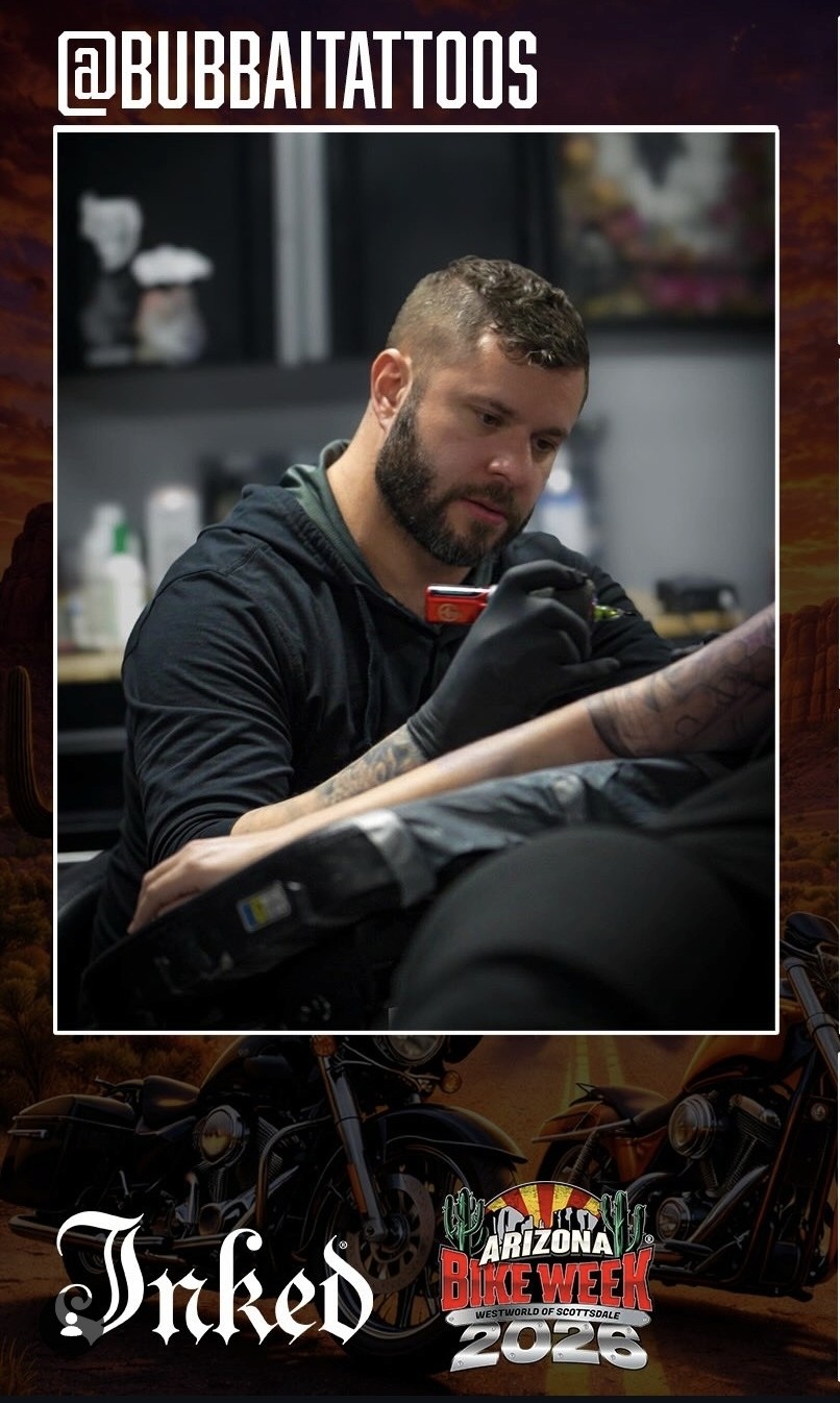 Aaron 'Bubba' Irwin working at Arizona Bike Week 2023